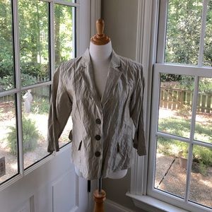 Chico’s Size 1=M or 8 champagne lightweight blazer